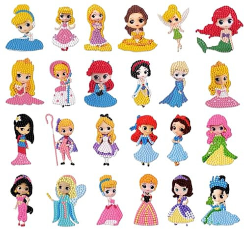 Lithyc 24pcs 5d Kit De Pintura Diamond Painting Para NiñOs - Diy 5d Diamante Stickers Kit - Pegatinas Diamond Painting - Un Gran Regalo Para NiñOs O Adultos Principiantes