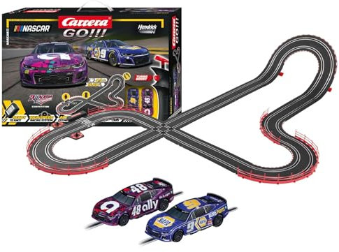 Carrera - 20062582 - Carrera GO!!! Nascar 4.9 Rennbahn-Set I Rennbahn mit lizensierten Slotcars | bis zu 2 Spieler | Für Kinder ab 6 Jahren & Erwachsene