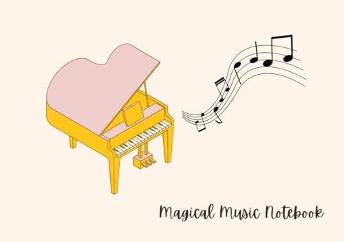 Magical Music Notebook Paper: 8.5''x6'' Comfortable Size: Music Manuscript Paper: 60 Blank Sheet Music Notebook with 8 Staves per Page