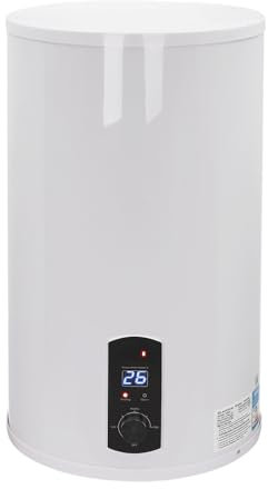 Durchlauferhitzer mit Handbrause für Dusche, 220V 2000W Warmwasserspeicher mit LED Temperaturanzeige 77-167°F, 70L, 41 * 75cm, Schnelles Aufheizen, IPX4