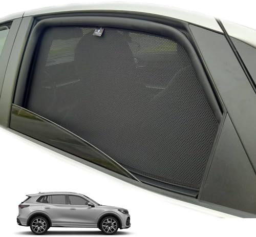 XTRM-CAR Sonnenschutz Blenden für VW Tiguan II 2016-2024 ideal angepasst, Höhste Qualität UV-Schutz und Hitzereduktion (Komplettes Set)