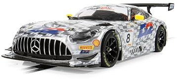 Scalextric C4496 1:32 Mercedes AMG GT3 RAM Racing D2 HD - Slotcar, Rennbahn, Auto für Rennbahn, Rennbahnauto, Rennbahn, Kinderspielzeug, Zubehör für Rennbahnen, Silver