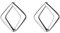 Reffeer Massive 925 Sterling Silber Hohl Ohrstecker für Frauen Ohrringe Quadratische Ohrringe Offene Ohrstecker (A-Silber)