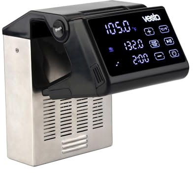 Vesta Precision Thermocirculateur à Immersion SV91 Imersa Pro pour Cuisine basse Température avec App de Contrôle compatible avec les Réservoirs d'eau ≤50L | Conception Pliable Couleur Noire