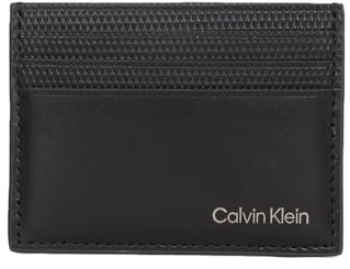 Calvin Klein Kartenetui aus glattem Leder, schwarz, für Herren, Schwarz, Schwarz, Calvin Klein Kartenetui, schwarz, glatt, aus Leder