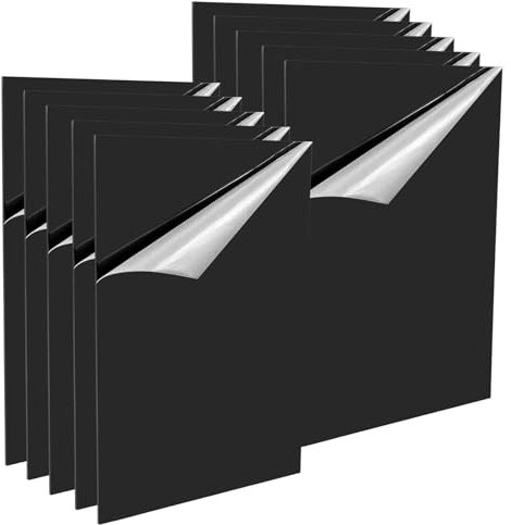 ZOFUN 10 placas de cristal acrílico negro A5 2 mm negro placa acrílica placas de plexiglás placas de acrílico con lámina protectora, placa de plástico acrílico para carteles, manualidades, pantallas,