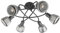 Trio Leuchten Deckenleuchte Tarifa 662800632, Metall Schwarz matt, Glas Chrom bedampft, exkl. 6x E14
