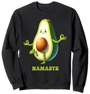 Avocado Namaste Lustiges Yoga-Meditationsmotiv für Herren und Damen Sweatshirt
