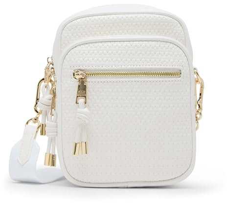 Steve Madden Damen Crossbody Damienw Umhängetasche, weiß