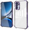 HAOYE Custodia per Oppo Reno 6 5G (Reno6 5G) - Cover TPU Sottile con Angoli Rinforzati, Custodia Antishock, Design Trasparente, Anti-Impronte - Viola