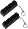 2 Pcs Keyboard Fidget Toy, Keyboard Keychain Fidget, 4-Button Silent Fidget Toys Keyboard for Stress Relief, Portable Clicker Keychain for Office & School (Black)