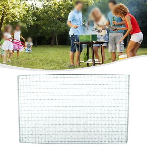 Gdfnmogo Metall-Grillrost für Outdoor-Grillen, japanischer koreanischer Stil, Grill, Kochplattform, Dämpfen von Fisch, Fleisch, Gemüse (40 x 25 cm)