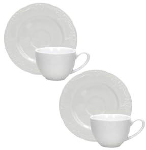 BRANDANI 51281 Tazzina Caffe Ricordi Set 2 pz, New Bone China, 12.5x5.5h cm