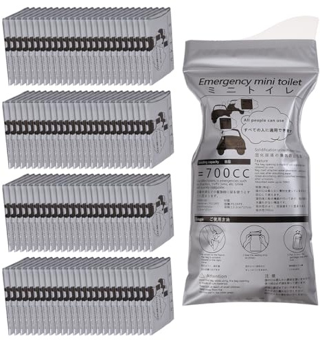 FREEBLOSS 100 Stück Einweg Pipibeutel Tragbare Urinbeutel Notfalltoilette Für Patienten Erwachsene Fahrer Reisen Outdoor Camping Roadtrip (Fassungsvermögen 700 ml)