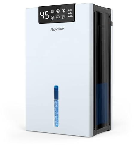 Luftentfeuchter, 2700ml Luftentfeuchter Elektrisch Mit Luftfilter, 28dB Leiser Raumentfeuchter für Wohnung, Badezimmer, Keller, Automatischer Abschaltung, Schlafmodus, 7 Farbige Nachtlicht, weiß