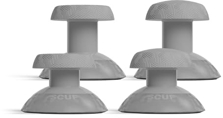 SCUF Valor PRO Thumbstick-Ersatzkit – Hellgrau | 1 Kurzer Konkaver, 1 Kurzer Gewölbter, 1 Langer Konkaver, 1 Langer Gewölbter, Leicht Austauschbar, Langlebig