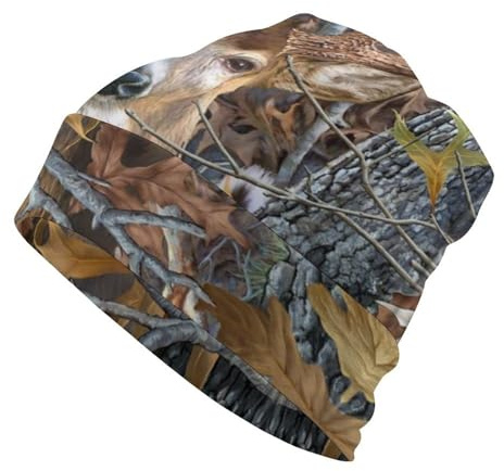 Cmagnifico Strickmütze, Camouflage-Mütze, Beanie-Mütze für Laufen, Radfahren, Outdoor-Sport, Camo Buck Deer, Einheitsgröße