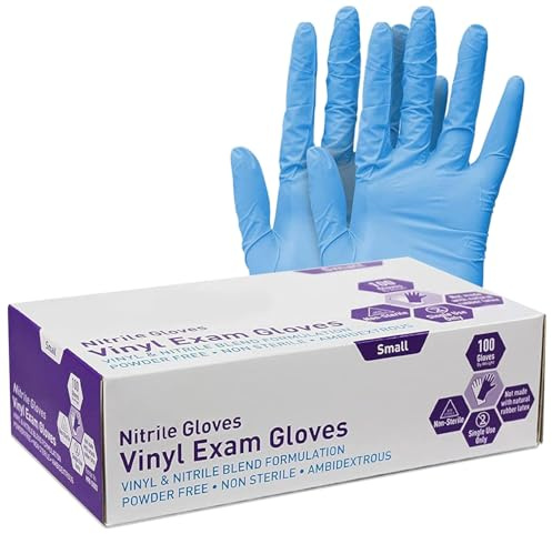 HIVEHYPE Disposable Gloves Nitrile - Powder Free, Latex Textured Grip, Non-Sterile Exam for Cleaning, Cooking, Medical Use, high-quality Gloves, Extra Strong (1000, L)