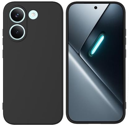 Wigento Stoßfeste Silikon Hülle für Xiaomi Poco X8 Pro, Kamera Schutz, Kratzfest, präzise Aussparungen, Flexible Handyhülle (Schwarz)