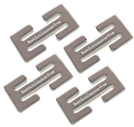 Seatbelt-Adjusting Clips (4-Pack) Helpful Tool to Position The Webbing, Makes Buckling Up Possible - Helps You Breathe Again Metal