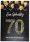 Libetui Cards Elegante Glückwunschkarte 70. Geburtstag Geburtstagskarte 70 Karte Zahl 70 Schwarz Gold Geschenkkarte 70 Jahre