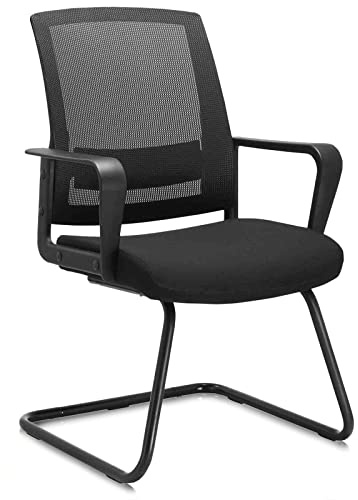 CLATINA Office Guest Chair with Lumbar Support and Mid Back Mesh Space Air Grid Series for Reception Conference Room