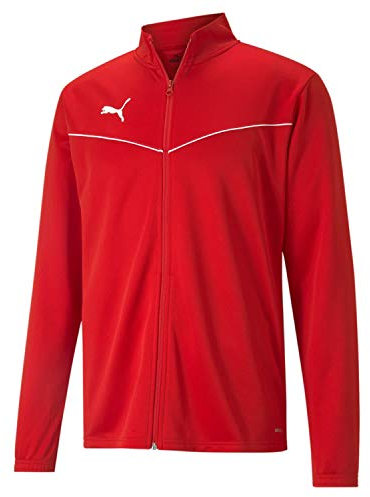 PUMA Herren Teamrise Poly Jacket Trainingsjacke, Puma Red-puma White, 3XL EU