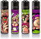Clipper® Feuerzeuge 4er Set: 420 Girls