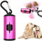 YUCHIYA Aluminium Hundekotbeutel Halter mit Karabiner Metall Pet Abfallbeutel Spender mit Klettverschluss und elastischer Kordel zum Tragen gebrauchter Taschen