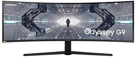 Samsung Monitor Gaming Odyssey G9 (C49G95), Curvo (1000R), 49, 5120x1440 (Dual QHD), 32:9, HDR1000, HDR10+, VA, 240 Hz, 1 ms, Freesync Pro, G-Sync, HDMI, USB 3.0, Display port, Ingresso Audio, HAS