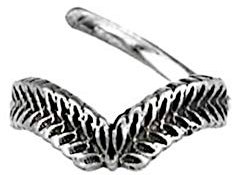 CHICNET Universal Piercing Ring Ohr Nase 925 Sterling Silber V-Form Lorbeer Kranz Nostril Septum Conch Tragus Helix Lobe Damen Herren 06 mm