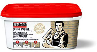 Adesivo per mattoni Elabrick, 5kg, pronto all'uso, colla monocomponente in pasta, Grigio Sabbia. Copre 2m², adatto sia per uso indoor che outdoor, fai da te, ristrutturazione casa.