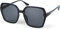 styleBREAKER Damen Butterfly Sonnenbrille mit großen rechteckigen Polycarbonat Gläsern Metall Verzierung, Oversize 09020140, Farbe:Gestell Schwarz/Glas Grau getönt