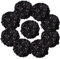 Flojery Schwarze Hortensienköpfe aus Seide, künstliche Blumen mit Stielen für Zuhause, Hochzeitsdekoration, 10 Stück (schwarz)