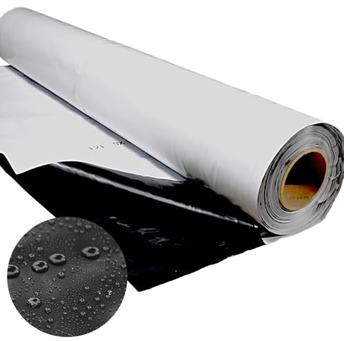 Folienkönig® Funda de silo 8x20 m en Rollo – ¡TAMAÑO A Elegir! Lona Rectangular para Piscina, Lona de Cobertura, Funda Protectora, Lona de jardín, Lona para silo, Color: Negro/Blanco