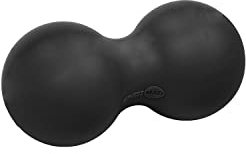Fitness Mad Peanut Massage Ball, Double Lacrosse Ball for Myofascial Release, Trigger Point Therapy, Deep Tissue Massage & Relax Tight Muscles (Black)