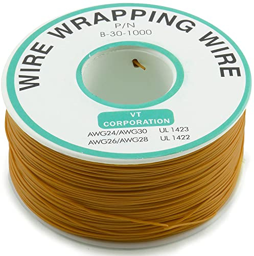 UMTMedia® - Wrapping Wire BROWN 250M - 30AWG Insulated Silver Plated Single Core Copper PCB 0.25mm Kynar