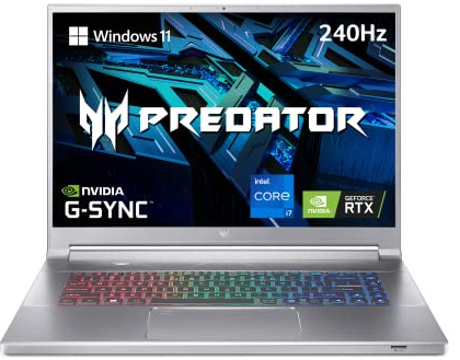 acer Predator Triton 500 SE Gaming/Creator Ordinateur portable | Intel i7-12700H 12e génération | GeForce RTX 3060 | Écran 16 WQXGA 240 Hz G-SYNC | 16 Go DDR5 | SSD 4x4 512 Go | Killer Wi-Fi 6E |