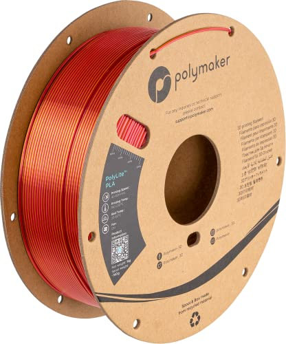 Polymaker PolyLite Silk PLA Dual Color - 1,75mm - 1kg - Sunset Gold-Red