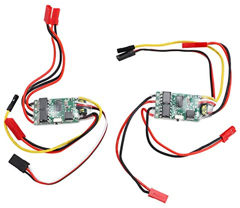 RC Brushed ESC, 2pcs 6V-14V Two Way Bidirectionnel Brushed ESC 2S-3S Lipo RC Brushed Motor Speed Controller pour RC Model Car Boat Tank 130 180