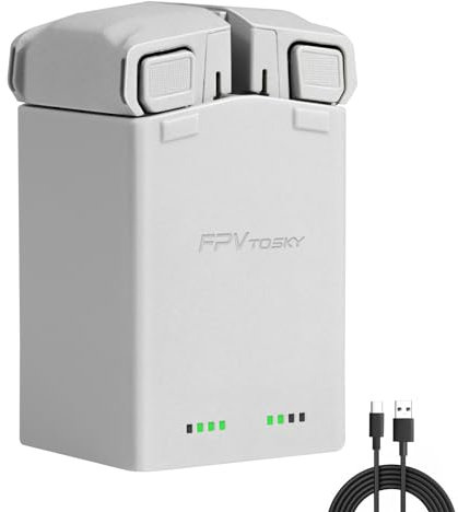 FPVtosky Akku Ladegerät für DJI Mini 4 Pro/Mini 3 Zubehör, Akku-Ladehub, Parallele Ladestation (Batterie Nicht Enthalten)
