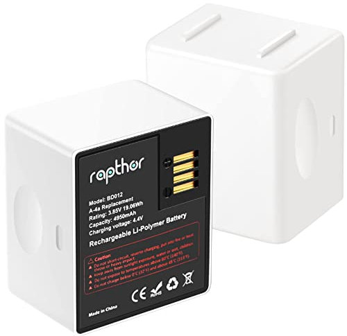 Rapthor Upgraded Ersatzbatterien Kompatibel mit Arlo Pro 4/Pro 3/Ultra/Ultra 2 drahtlosen Sicherheitskameras, 2er-Pack 4950 mAh 3,85V wiederaufladbar Lange Lebensdauer