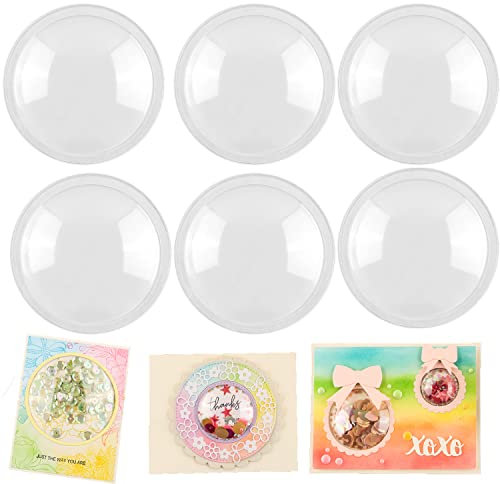 OTCRAFT 10 Stück große 3D-Kreise dimensionale Shaker-Kuppeln 8,9 cm Durchmesser für Shaker-Karten, Kunststoff, transparent, geschwollene für Papier Basteln Kartenherstellung, Kunstprojekte, Handwerk
