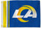 Rico Industries NFL Football Los Angeles Rams Stripes Utility-Flagge, doppelseitig, ideal für Boot, Golfwagen, Zuhause usw., 30,5 x 43,2 cm
