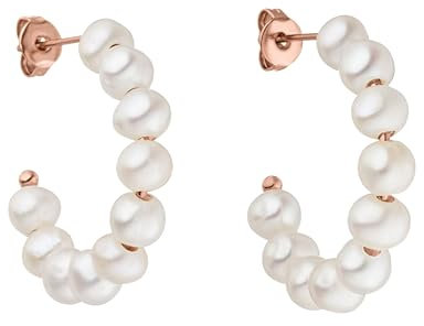 PURELEI® Aina Ohrringe (Roségold) – Damenohrringe aus langlebigem Edelstahl – Wasserfeste Ohrringe Damen – 22mm Durchmesser – Modeschmuck für deinen individuellen Look