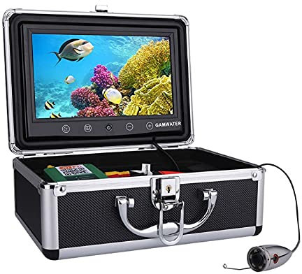 Samnuerly Ultraschall-Fischfinder, 10-Zoll-Farbmonitor, 30 m Kabel, 1000 TVL WiFi, Unterwasser-Angelkamera, Fischfinder, 5 Mobile Geräte, Live-Anzeige
