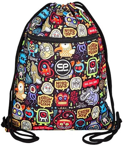 Coolpack F070696, Turnbeutel VERT SCARY STICKERS, Multicolor