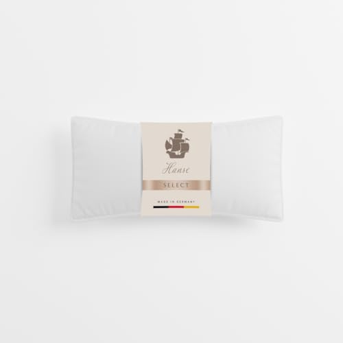 Hanse Select Kopfkissen federfrei 40x80 cm, Fester Schlafkomfort | hochwertiges Luxushotel-Kopfkissen mit kombinierter Füllung aus Faserbällchen, waschbar bis 60°C, Made in Germany