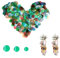 QIUMING 240g 8 10 12 mm Große Pailletten Flache Runde Pailletten Große Pailletten Schillernde Glatt Pailletten Glitzer Sequins Lose für DIY Kleidung Schmuck Stricken Kunst Kunsthandwerk (B)