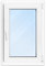 FENSTERVERSAND - Kunststofffenster Weiß - zu öffnendes Fenster 60x80 Kunststoff mit Griff, Dreh- & Kippfenster, 2-fach Verglasung, Klarglas - DIN rechts - BxH: 600x800 mm, 70 mm Profil